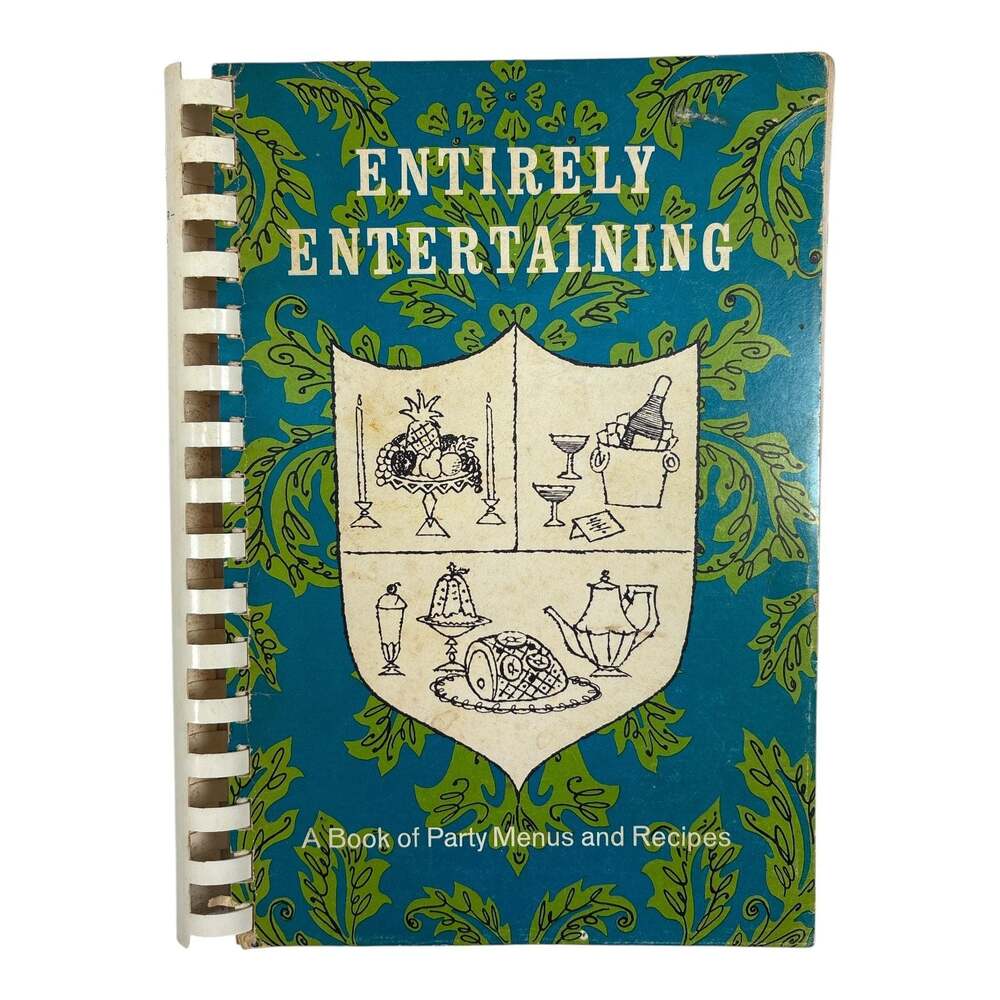 VTG Entirely Entertaining Cookbook Junior League Montclair NJ 1976 Spiral Recipe